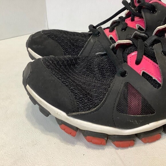 Women's Reebok Realflex Running Shoes Size 9 #1083125997 Pink/Black/White - Picture 10 of 12